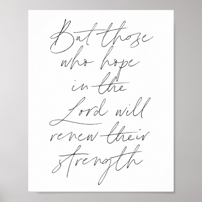 Aber diejenigen, die auf den Herrn hoffen, werden  Poster (Vorne)