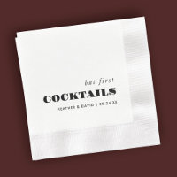 Aber erste Cocktails Hochzeit von Bar Napkins