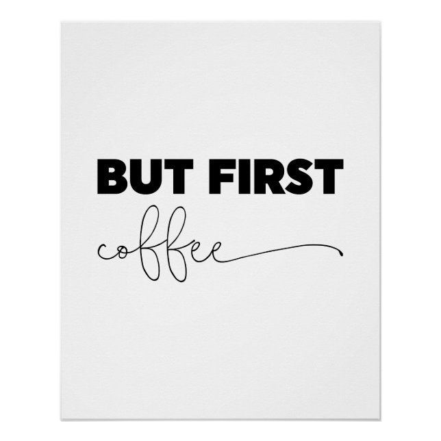 Aber erste Kaffeetyppografie Poster (Vorderseite)