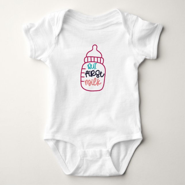 Aber erste Milch Baby Strampler (Vorderseite)