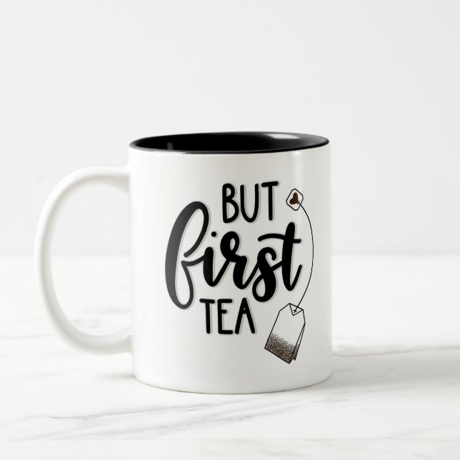Aber erste Tee-Tasse Zweifarbige Tasse (Links)