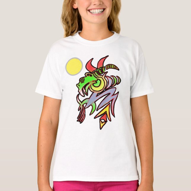 Aber es war ein guter Fischschuss ,Graffiti Drache T-Shirt (Vorderseite)