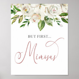 Aber First Mimosas Floral Poster