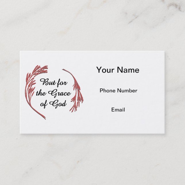 Aber für die Gnade Gottes Telefonnummerkarte (Vorderseite)