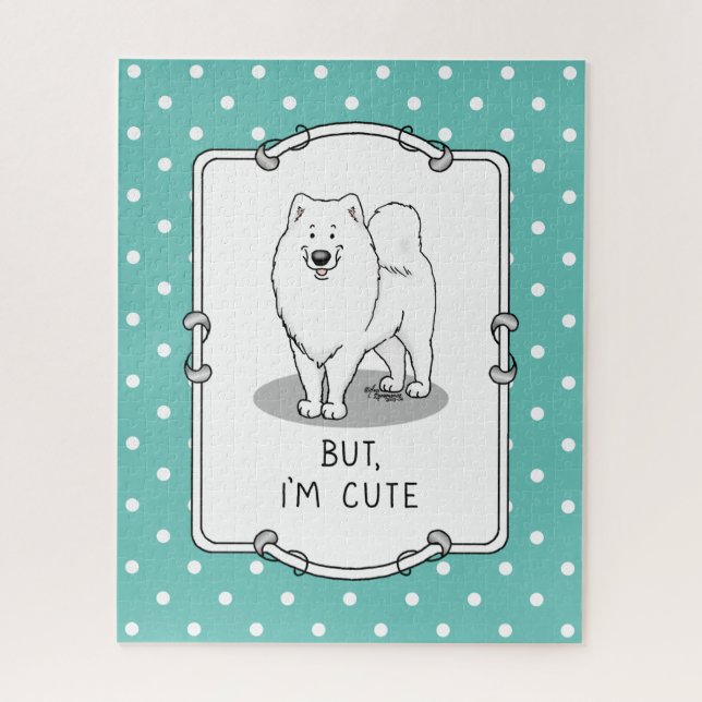 Aber ich bin Niedlich Samoyed Dog (Vertikal)