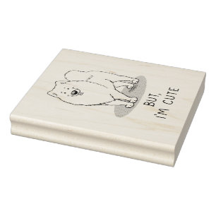Aber ich bin Niedlich Samoyed Dog Gummistempel