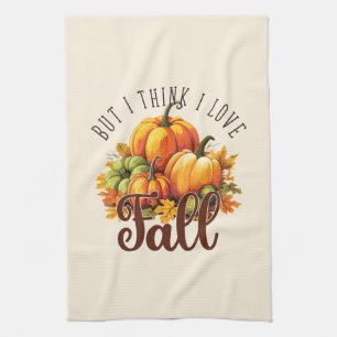 Aber ich glaube, ich Liebe fallen - Pumpkins & Blä Geschirrtuch