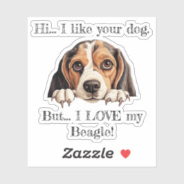 Aber ich LIEBE meinen Beagle Vinyl Sticker