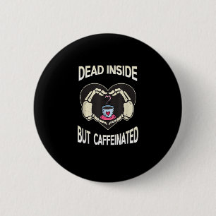 Aber koffeiniertes Kaffeekelett Herz Button