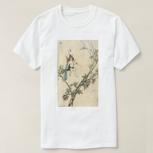 Aber Puck saß auf einer Spinne T-Shirt (Design vorne)