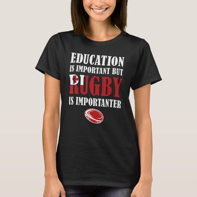Aber Rugby ist wichtig anter Tonga Rugby T-Shirt (Vorderseite)