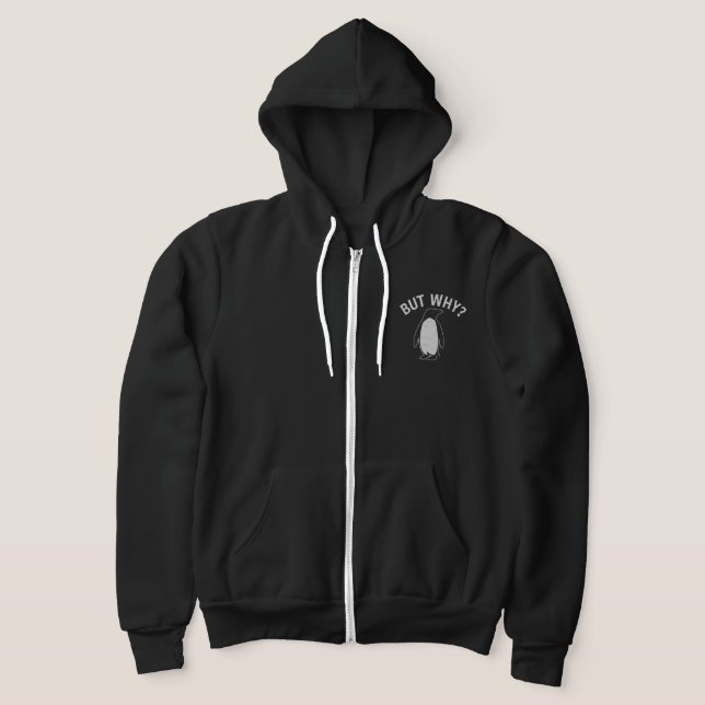 Aber warum? Pinguin-Protest-Abzeichen Hoodie (Ablage )
