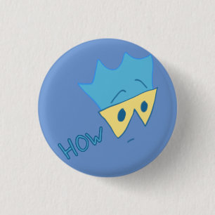 Aber, wie Knopf (cyan-blau auf Singrün) Button
