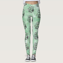Aber zuerst Country-Musik Hellgrüne Leggings