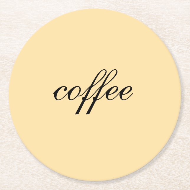 Aber zuerst, Kaffee - Creme Untersetzer (Vorderseite)