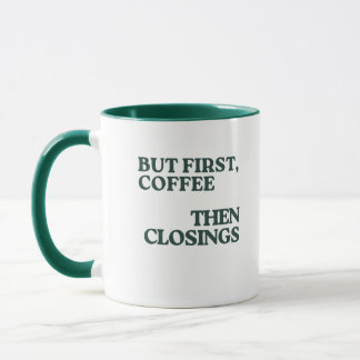 Aber zuerst, Kaffee dann die Tasse schließen