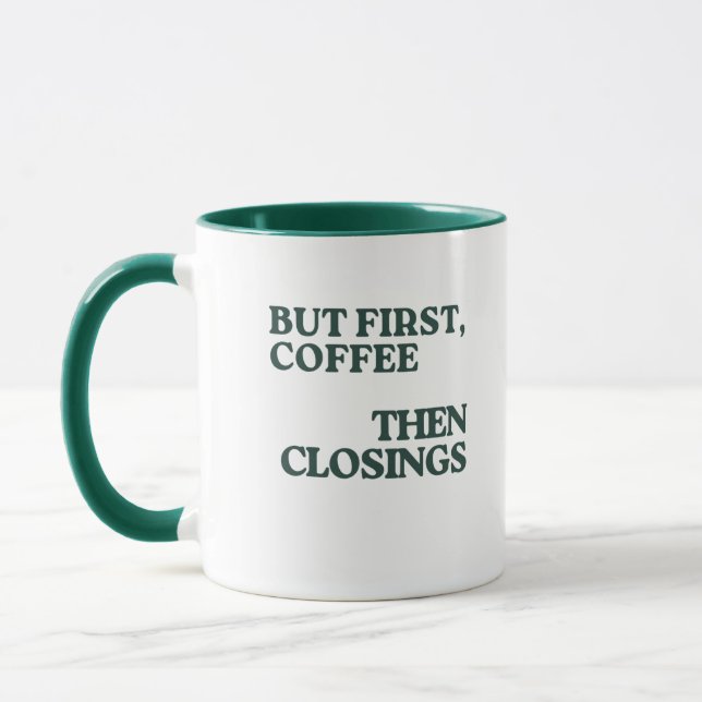 Aber zuerst, Kaffee dann die Tasse schließen (Links)