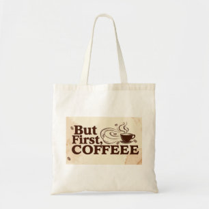 Aber zuerst Kaffee, Kaffee Liebhaber Einkaufstüte Tragetasche