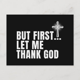 Aber zuerst Ließ ich Gott sei Dank Feiertagspostkarte
