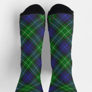 Abercrombie Blau Grün Tartan Karo Schottisch Socken