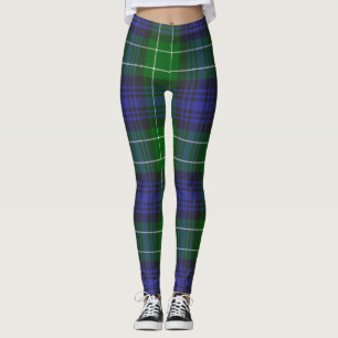Abercrombie Blue Green Tartan Kariert schottisch Leggings