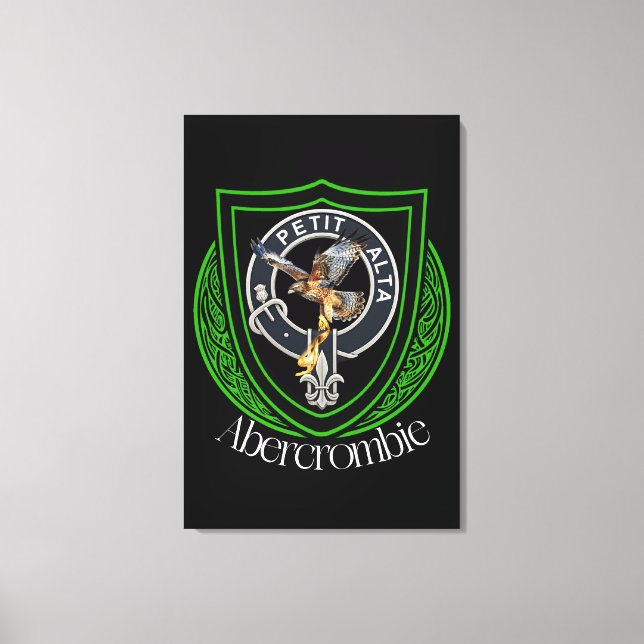Abercrombie schottisches Clan-Wappen Leinwanddruck (Vorderseite)