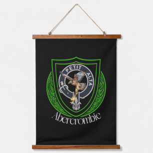 Abercrombie schottisches Clan-Wappen Wandteppich Mit Holzrahmen