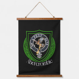 Abercrombie Scottish Clan Crest Wandteppich Mit Holzrahmen