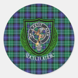 Abercrombie Scottish Clan Tartan & Wappen Runder Aufkleber