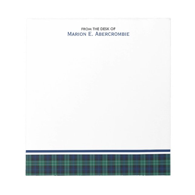 Abercrombie Tartan Notizblock (Vorderseite)