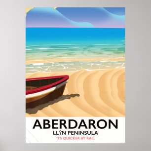 Aberdaron, LlÆPeninsula Wales seaside poster