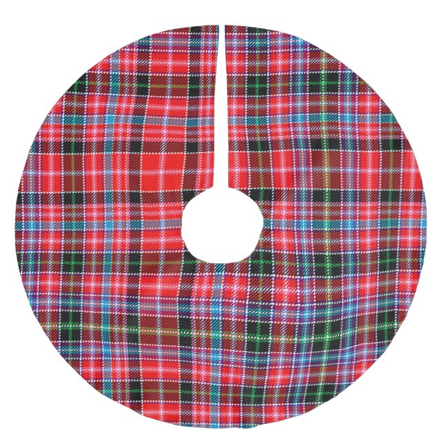 Aberdeen Christmas Tree Skirt Polyester Weihnachtsbaumdecke (Vorderseite)