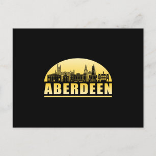 Aberdeen City Cityscape Skyline Funny Gift Idee Postkarte