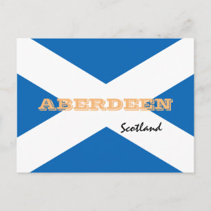 Aberdeen - Schottische Flagge & Schottland/Sportfa Postkarte