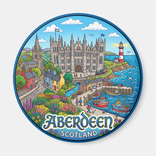 Aberdeen Schottland Magnet (Vorne)