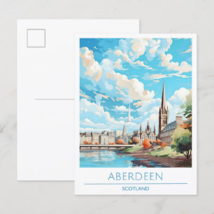 Aberdeen Scotland Vintage Travel Postkarte