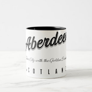 Aberdeen "Silberne Stadt mit den goldenen Sänden" Zweifarbige Tasse