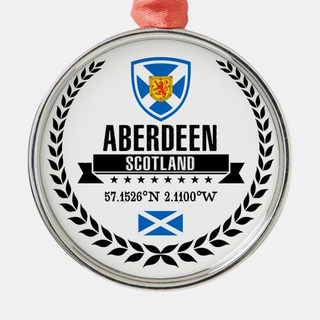 Aberdeen Silbernes Ornament (Vorne)