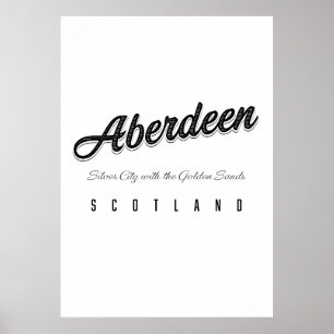 Aberdeen "Silberstadt mit den goldenen Sänden" Poster