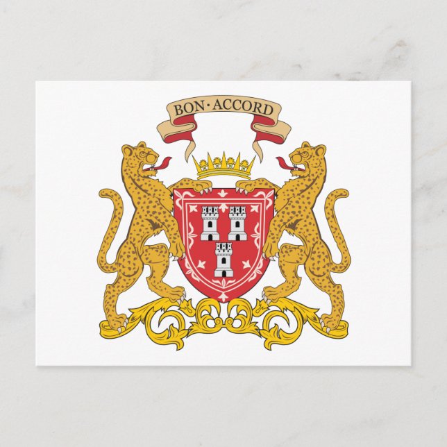 Aberdeen-Wappen Postkarte (Vorderseite)