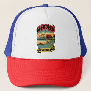 Aberdeen Washington Vintage Travel Truckerkappe