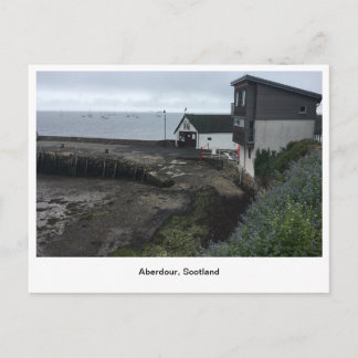 Aberdour Harbour Gebäude - Cloudy Morning Postkarte