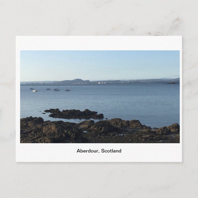 Aberdour, Schottland - Wasser und Felsen Postkarte (Vorderseite)