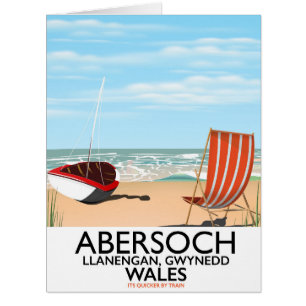 Abersoch Llanengan à Gwynedd, affiche de voyage au