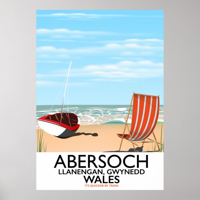 Abersoch Llanengan à Gwynedd, affiche de voyage au (Devant)