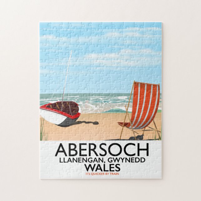 Abersoch Llanengan in Gwynedd, Wales Reiseplakat (Vertikal)