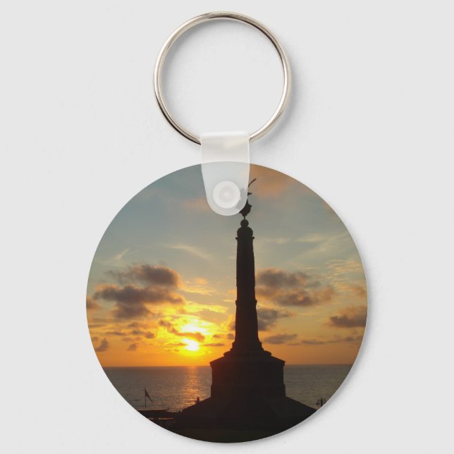 Aberystwyth Sunset Key Ring Schlüsselanhänger (Vorderseite)