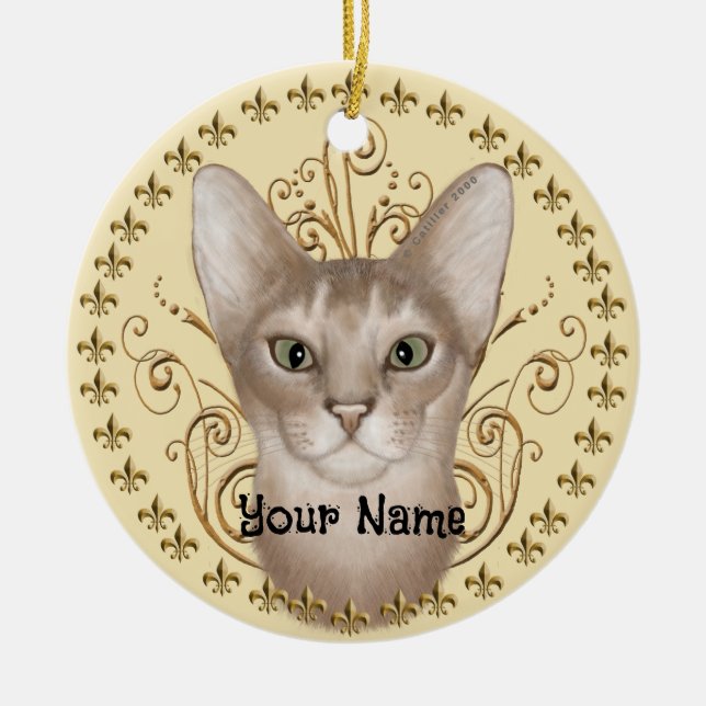 Abessinianische Lilie-Ornament Keramik Ornament (Vorne)