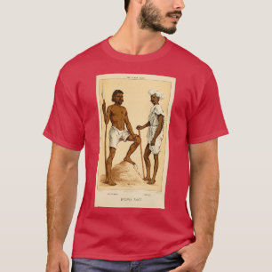 Abessinier-Äthiopier und Hindoo Hindu Hand bemalt T-Shirt