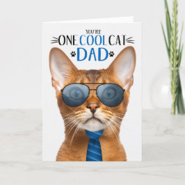 Abessinier Cat Father's Day One Cool Cat Feiertagskarte